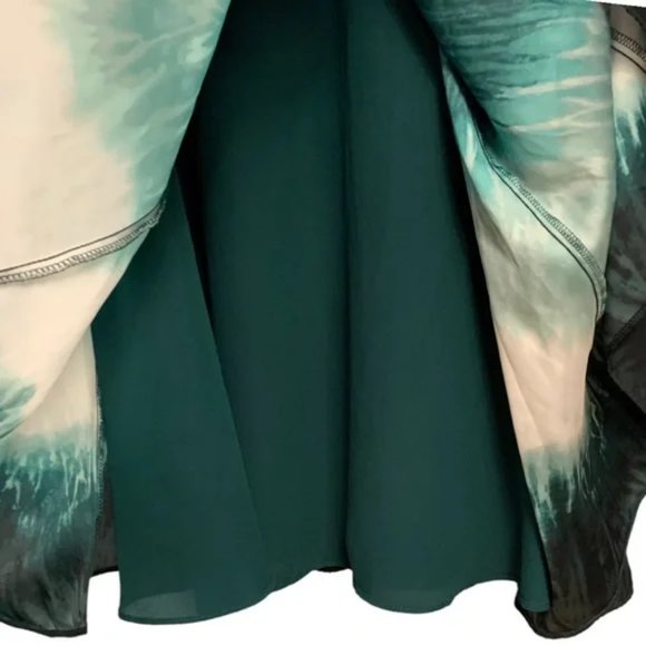 WHBM * POCKETS! * Dip Dye Fit-And-Flare Dress ELASTIC BACK, ADJUSTABLE STAPS 14 - Picture 9 of 11